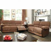 HAZLET 2 Pc. Set SOFA + LOVE SEAT Brown & Dark Brown